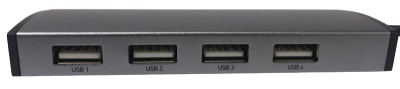 Разветвитель USB-C Digma HUB-4U2.0-UC-DS 4порт. серебристый