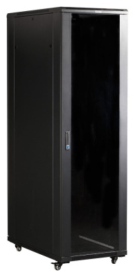 Шкаф коммутационный Lanmaster (TWT-CBB-18U-6X10-G1) напольный 18U 600x1000мм пер.дв.стекл 2 бок.пан. металл 800кг черный 62кг 988мм IP20 металл
