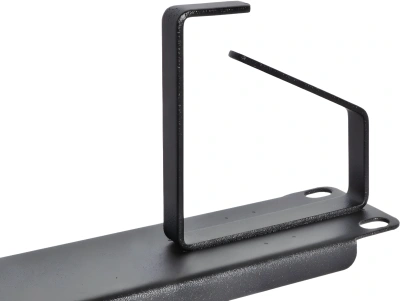 Кабельный органайзер горизонтальный ЦМО ГКО-1-6-9005 односторонний кольца 1U шир.:19" глуб.:85мм 6 колец, черный