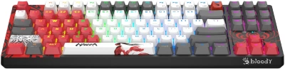 Клавиатура A4Tech WS87 Naraka механическая черный/красный USB беспроводная BT/Radio for gamer LED (WS87)