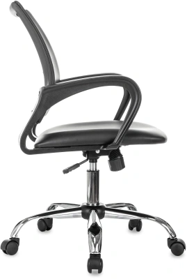 Кресло Бюрократ CH-695NSL черный экокожа крестов. металл хром