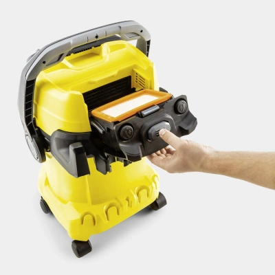 Строительный пылесос Karcher WD 5 Control P 25/5/22 1200Вт (уборка: сухая/влажная/выдув/сбор воды) желтый