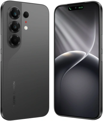 Смартфон Tecno Camon 50 256Gb 8Gb черный моноблок 3G 4G 2Sim 6.78" 1208x2644 Android 16 50Mpix 802.11 a/b/g/n/ac NFC GPS GSM900/1800 GSM1900 Protect FM