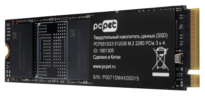 Накопитель SSD PC Pet PCIe 3.0 x4 512GB PCPS512G3 M.2 2280 OEM