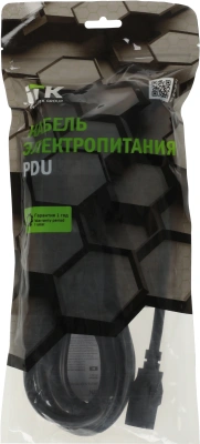 Шнур питания ITK PC-C13C14-5M C13-С14 проводник.:3x1.5мм2 5м 230В 10А (упак.:1шт) черный