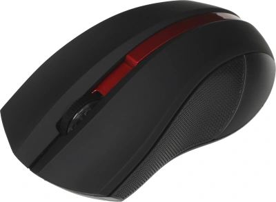 Мышь Оклик 615MW черный/красный оптическая 1200dpi беспров. USB для ноутбука 3but (412861)