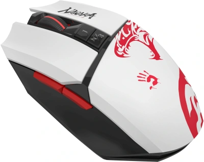 Мышь A4Tech Bloody R36 Ultra белый/черный/красный оптическая 12000dpi беспров. USB 7but (R36 ULTRA NARAKA USB)