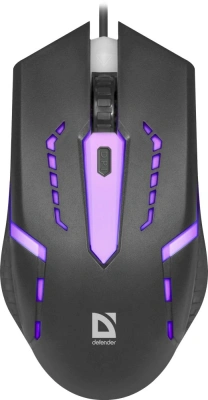 Мышь Defender Hit MB-601 черный оптическая 1200dpi USB 3but (52601)