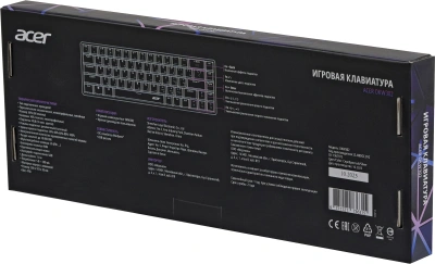 Клавиатура Acer OKW302 механическая серебристый USB Multimedia for gamer для ноутбука LED (ZL.KBDCC.01C) кабель 1.8м