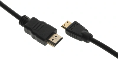 Кабель аудио-видео Buro HDMI 1.4 HDMI (m)/Mini HDMI (m) 1.8м. феррит.кольца позолоч.конт. черный (MINIHDMI-1.8M)