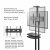 Стойка для телевизора Onkron TS1552 черный 40"-70" макс.60.5кг напольный мобильный