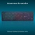 Клавиатура Оклик 420MRL черный USB slim Multimedia LED (1091226) кабель 1.5м