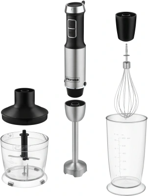 Блендер погружной Rondell RDE-1306 1200Вт черный/серебристый