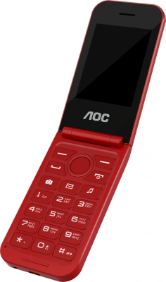 Мобильный телефон AOC 285 A красный раскладной 2Sim 2.8" 240x320 RTOS 0.3Mpix GSM900/1800 FM microSD max32Gb