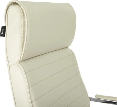 Кресло руководителя Бюрократ T-8010SL слоновая кость экокожа крестов. металл хром