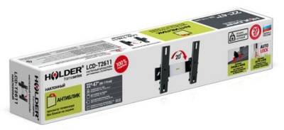 Кронштейн для телевизора Holder LCD-T2611 черный 19"-50" макс.30кг настенный наклон