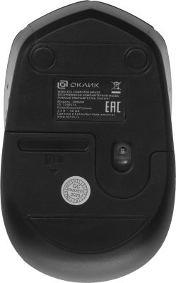 Мышь Оклик 488MW черный/серый оптическая 1600dpi беспров. USB для ноутбука 4but (1196571)