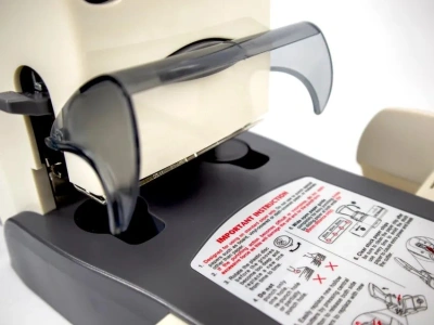 Дырокол Kw-Trio Lever-Tech HD 9556 макс.:200лист. металл серый отв.:2 с линейкой