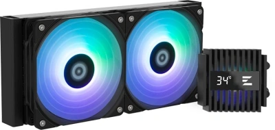 Система водяного охлаждения Zalman Alpha2 A24 ARGB Soc-AM5/AM4/1200/1700/1851 черный 4-pin 29.7dB Al LCD 320W 2000gr Ret (ALPHA2 A24 BLACK)