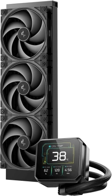 Система водяного охлаждения Deepcool Spartacus 360 ARGB Soc-AM5/AM4/1200/1700/1851 черный 4-pin 32.23dB Al LCD 320W 2073gr Ret (R-SPT360-BKDSMP-G-1)