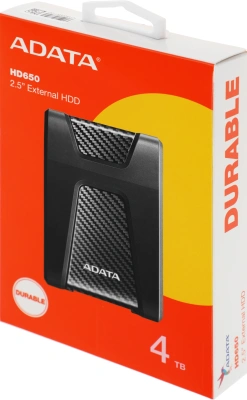 Жесткий диск A-Data USB3.0 4TB AHD650-4TU31-CBK HD650 DashDrive Durable 2.5" черный