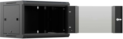 Шкаф коммутационный NTSS (NTSS-W9U6045GS-2BL) настенный 9U 570x450мм пер.дв.стекл 60кг черный 20.1кг 220град. IP20
