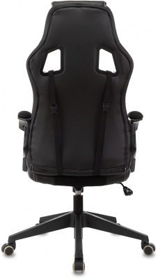 Кресло игровое Zombie Arena черный ткань/эко.кожа крестов. пластик