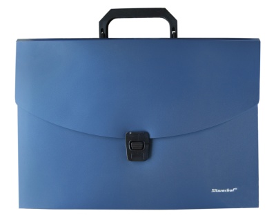 Портфель Silwerhof Гальвано 322716-02 6 отдел. A4 пластик синий металлик