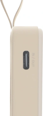 Мобильный аккумулятор Xiaomi BHR9074GL 6000mAh Qi 15W 2.4A USB-C беспров.зар. бежевый