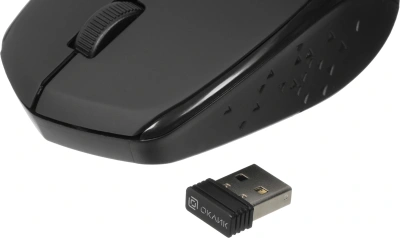 Мышь Оклик 488MW черный оптическая 1600dpi беспров. USB для ноутбука 4but (1196560)