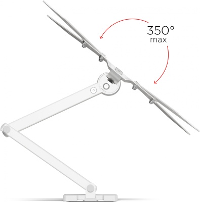 Кронштейн для телевизора Holder LCD-5566-W белый 32"-55" макс.45кг настенный поворотно-выдвижной и наклонный