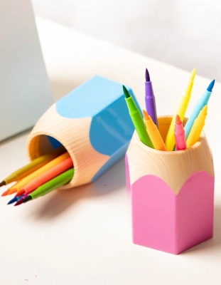 Подставка Deli E9145 для письменных принадлежностей ассорти пластик