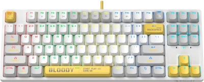 Клавиатура A4Tech S87 Energy механическая белый USB for gamer LED (S87 USB ENERGY WHITE) кабель 1.8м