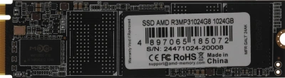 Накопитель SSD AMD PCIe 3.0 x4 1TB R3MP31024G8 Radeon M.2 2280