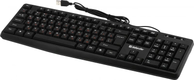 Клавиатура Defender HB-164 черный USB (45164) кабель 1.8м
