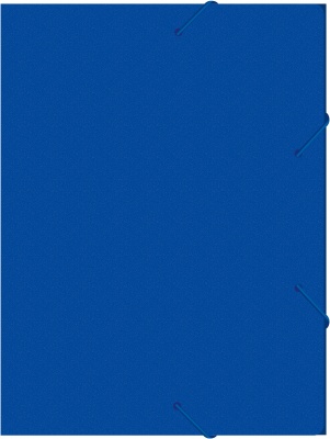Папка-короб на резинке Бюрократ -BA40/07BLUE пластик 0.7мм корешок 40мм A4 синий