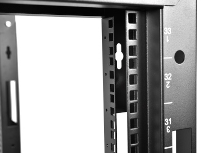 Стойка двухрамная ЦМО СТК-24.2-9005 24U 620ммX800мм направл.под закл.гайки 250кг черный