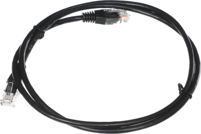Патч-корд Lanmaster TWT-45-45-1.0-BK UTP RJ-45 вил.-вилка RJ-45 кат.5E 1м черный ПВХ (уп.:1шт)