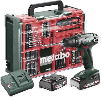 Дрель безударная Metabo BS 18 Set патрон:быстрозажимной реверс (кейс в комплекте) (602207710)