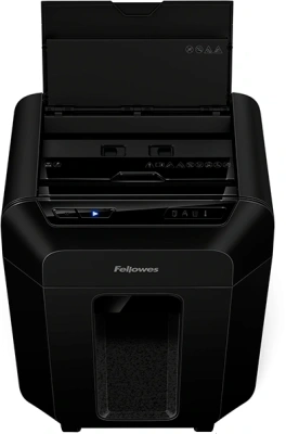 Шредер Fellowes AutoMax 90М черный с автоподачей (секр.P-4) фрагменты 90лист. 17лтр. скрепки скобы пл.карты