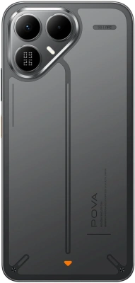 Смартфон Tecno Pova 8 5G 256Gb 8Gb черный моноблок 3G 4G 2Sim 6.76" 1080x2344 Android 16 50Mpix 802.11 a/b/g/n/ac NFC GPS GSM900/1800 Protect
