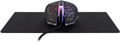 Мышь Оклик 896G черный оптическая 12800dpi USB для ноутбука 5but (1431690)