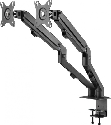 Кронштейн для мониторов Ultramounts UM729 черный 17"-27" макс.7кг крепление к столешнице поворот и наклон