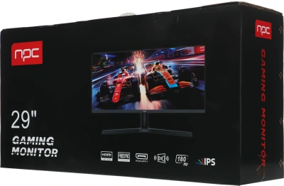 Монитор NPC 29" MZ300L черный IPS LED 21:9 (Ultrawide) HDMI M/M матовая HAS 1000:1 250cd 178гр/178гр 2560x1080 180Hz G-Sync FreeSync DP Ultra WQHD 5.2кг