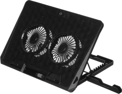 Подставка для ноутбука Digma D-NCP170-2x110 18" 400x288x45мм 52дБ 2xUSB 2x 110ммFAN 1100г Fan-control металл/пластик черный