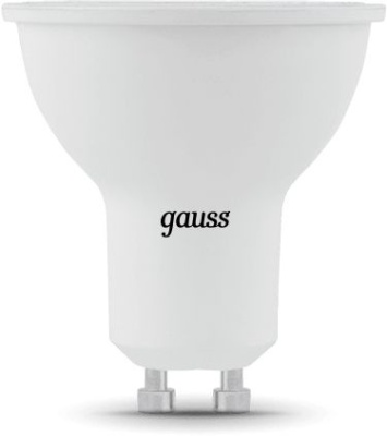 Лампа светодиодная Gauss Black 5Вт цок.:GU10 рефлек. 220B св.свеч.бел.нейт. MR16 (упак.:10шт) (101506205)