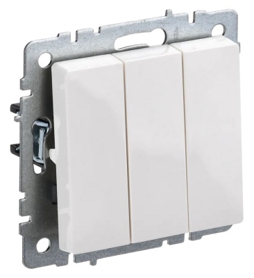 Выключатель IEK Brite ВС10-3-0-БрБ скрыт. 3кл. IP20 белый (BR-V30-0-10-K01)