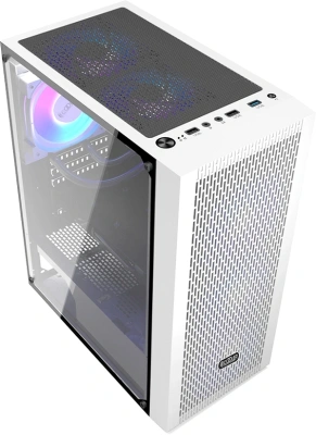 Корпус PcCooler MA100 Mesh Wh белый без БП ATX 5x120mm 2xUSB2.0 1xUSB3.0 audio bott PSU