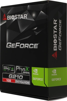 Видеокарта Biostar PCI-E 2.0 VN2103NHG6 NVIDIA GeForce 210 1Gb 64bit DDR3 589/1333 DVIx1 HDMIx1 CRTx1 Ret low profile