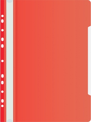 Папка-скоросшиватель Бюрократ PS-P20RED A4 прозрач.верх.лист боков.перф. пластик красный 0.12/0.16